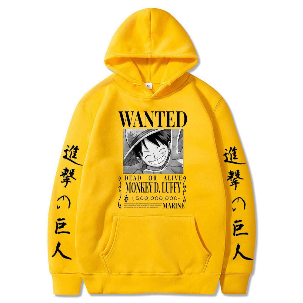 Monkey D. Luffy Hoodie Anime Attack Giant Hoodie Fleece Pullover Sweatshirt