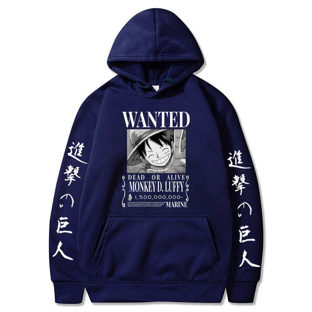 Monkey D. Luffy Hoodie Anime Attack Giant Hoodie Fleece Pullover Sweatshirt