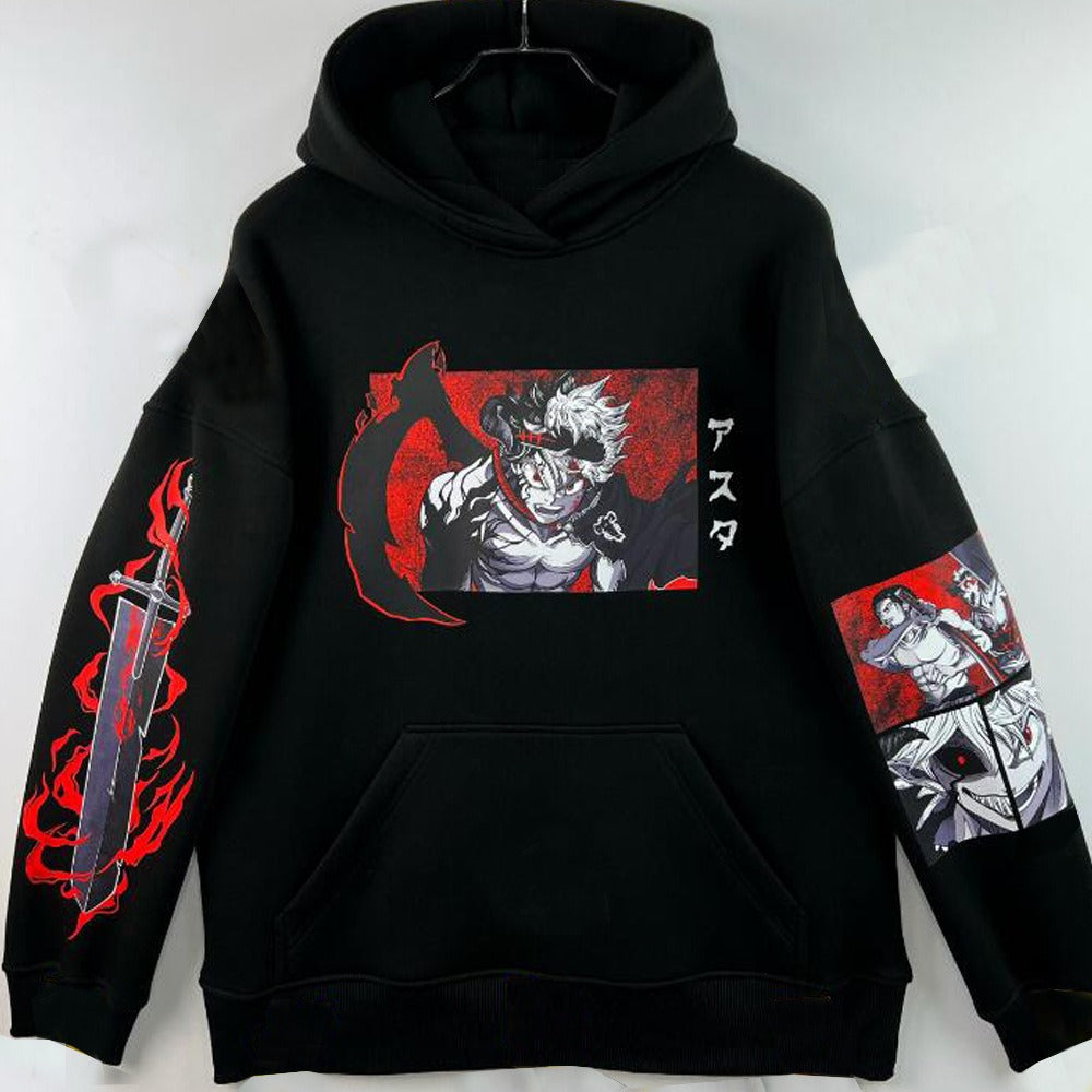 Naruto Anime Black Clover Hoodie Man Woman Fashion Anime Clothes