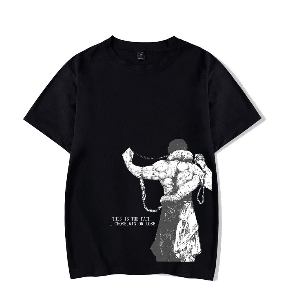 Harajuku Jujutsu Kaisen Anime Printed Streetwear Vintage Washed T-shirt Men