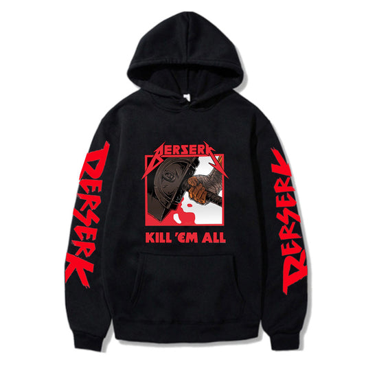 Anime Berserk Sword Wind Legend Around The Fall And Winter Fleece Hooded Sports Sweatshirt Fashion Trend Paragraph Couple