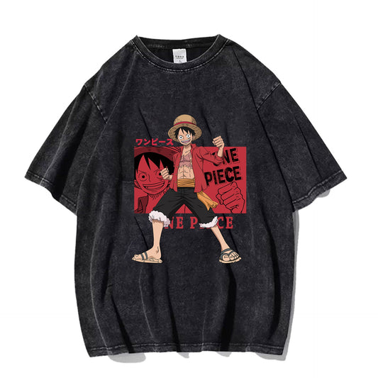 Tom Design Monkey D. Luffy One Piece Anime Manga T-Shirt