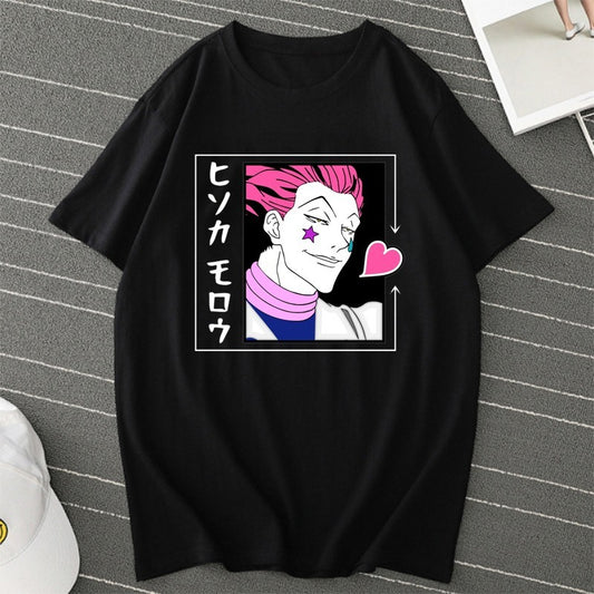 Hunter X Hunter Anime T-shirt, men's and women's printed pattern, women's T-shirt, short sleeved top