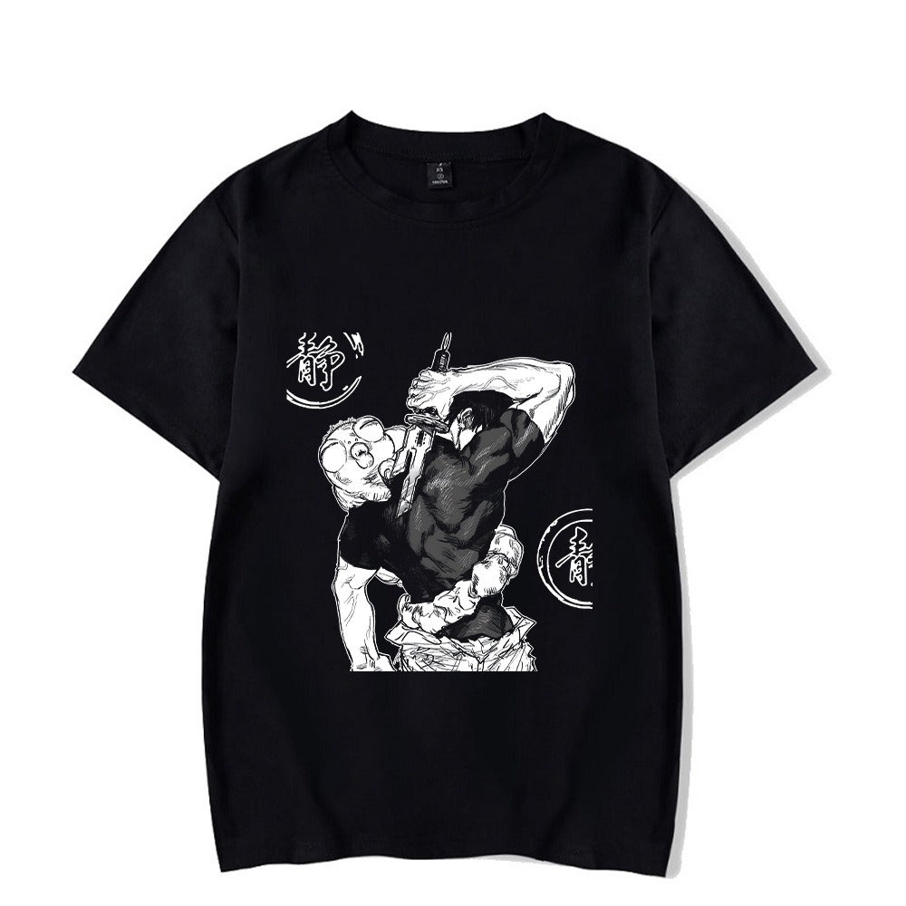 Harajuku Jujutsu Kaisen Anime Printed Streetwear Vintage Washed T-shirt Men