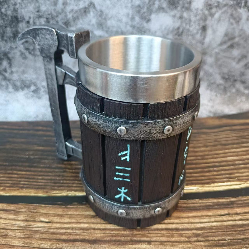 Christmas Gift Hardware Tools Beer Cup Creative Hammer Handle Modeling Stainless Steel Mug