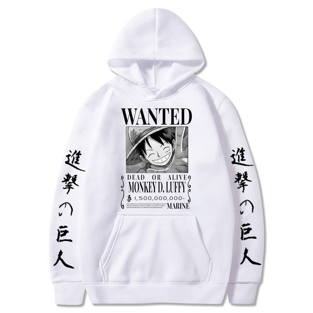 Monkey D. Luffy Hoodie Anime Attack Giant Hoodie Fleece Pullover Sweatshirt