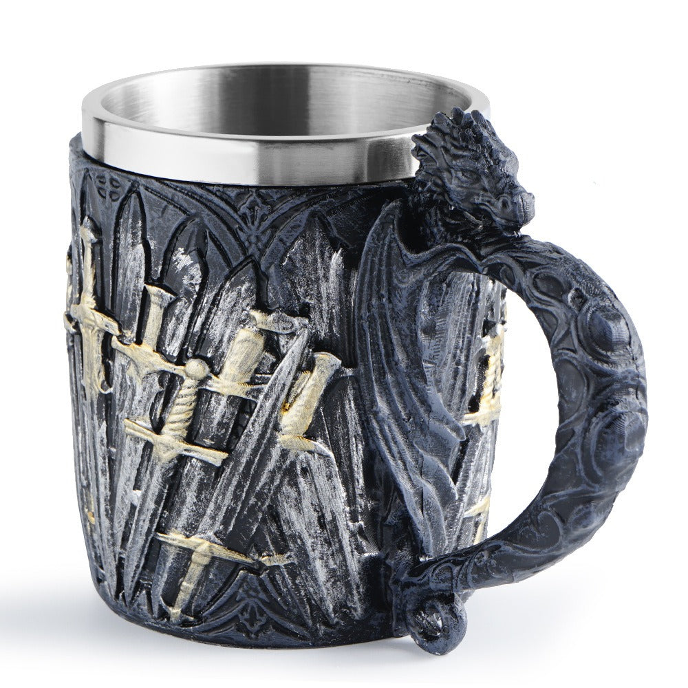 Western Sword Mug Personalized Beer Cup Stainless Steel Whiskey Cup