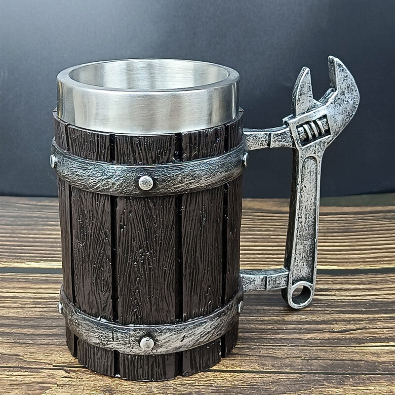 Christmas Gift Hardware Tools Beer Cup Creative Hammer Handle Modeling Stainless Steel Mug