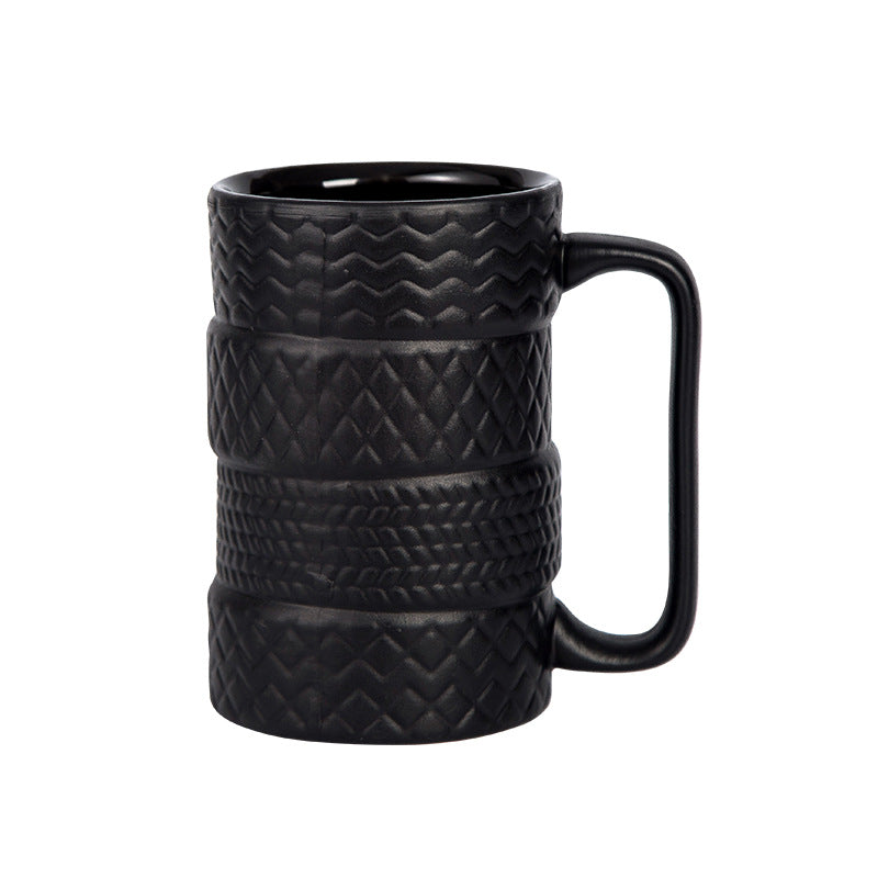 Tom Design Creative Ceramic Mug Tire Shape Mug Cup