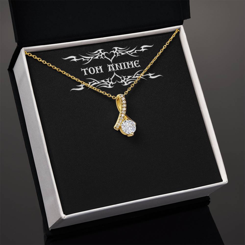 Tom Design Luxury Alluring Beauty Necklace (Yellow & White Gold Variants)