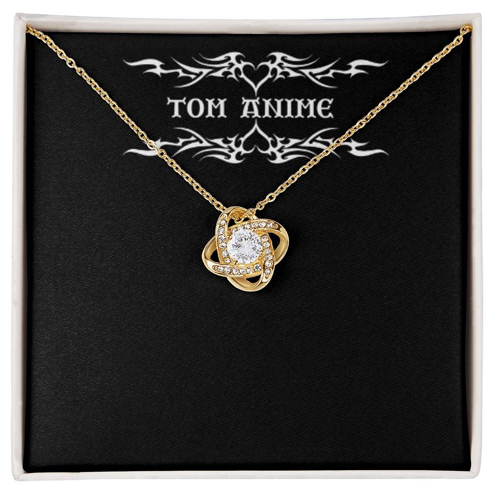 Tom Design Luxury Love Knot Necklace (Yellow & White Gold Variants)