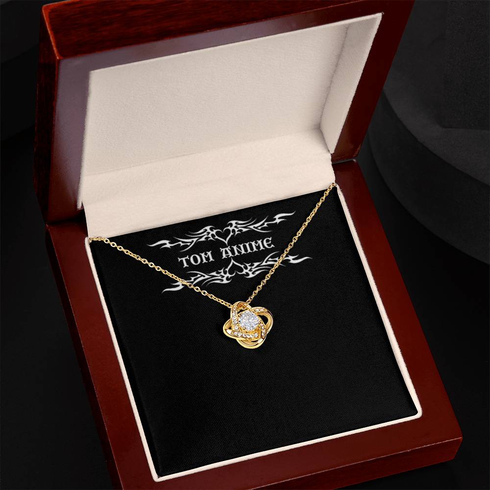 Tom Design Luxury Love Knot Necklace (Yellow & White Gold Variants)