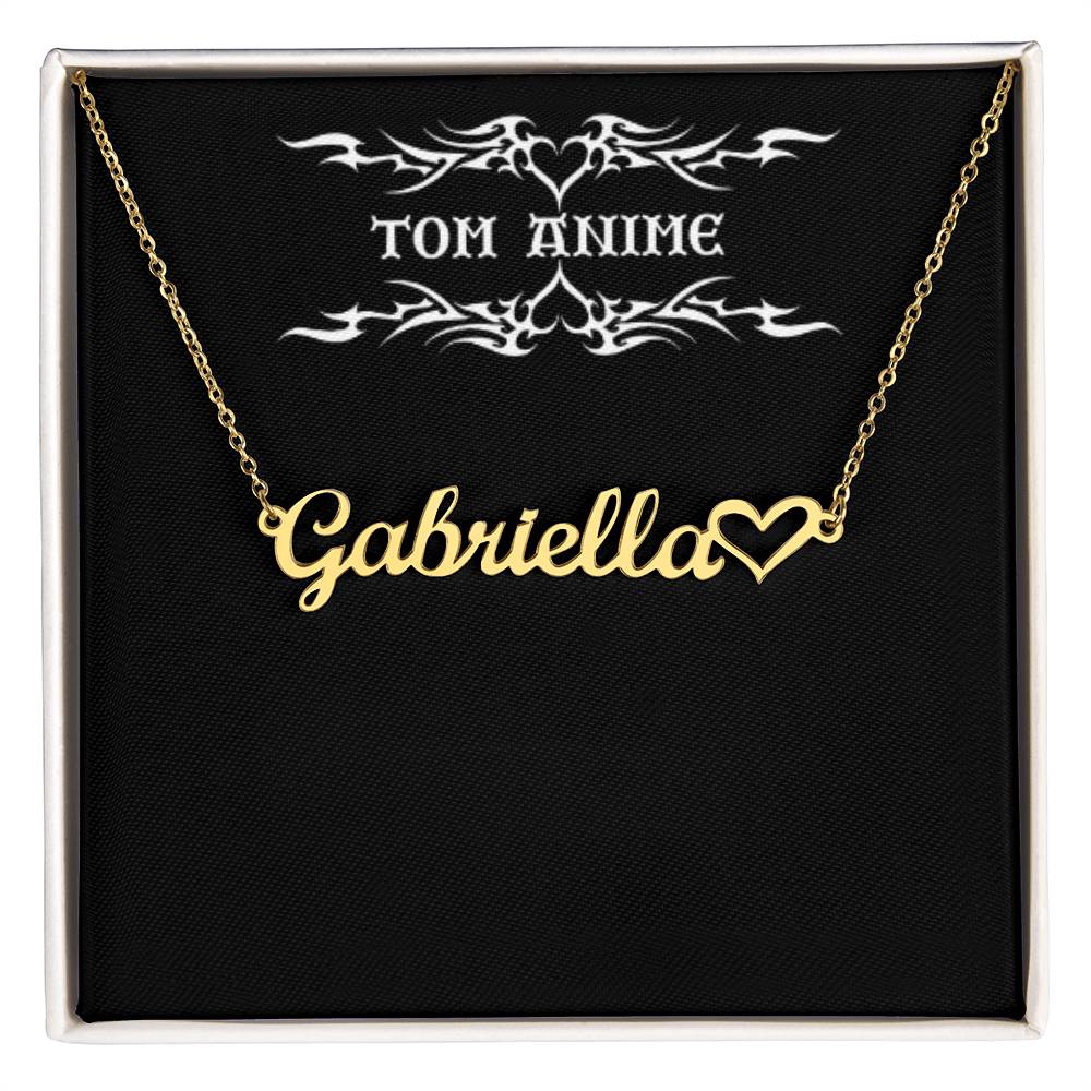 Tom Design Luxury Heart Name Necklace