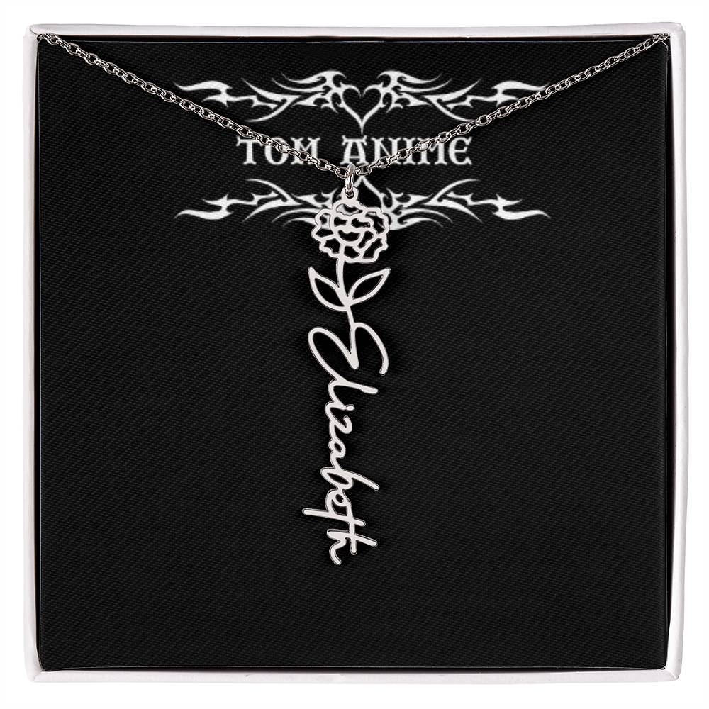 Tom Design Luxury Flower Name Necklace