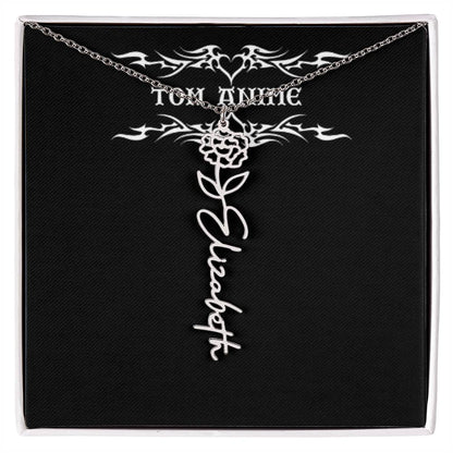 Tom Design Luxury Flower Name Necklace