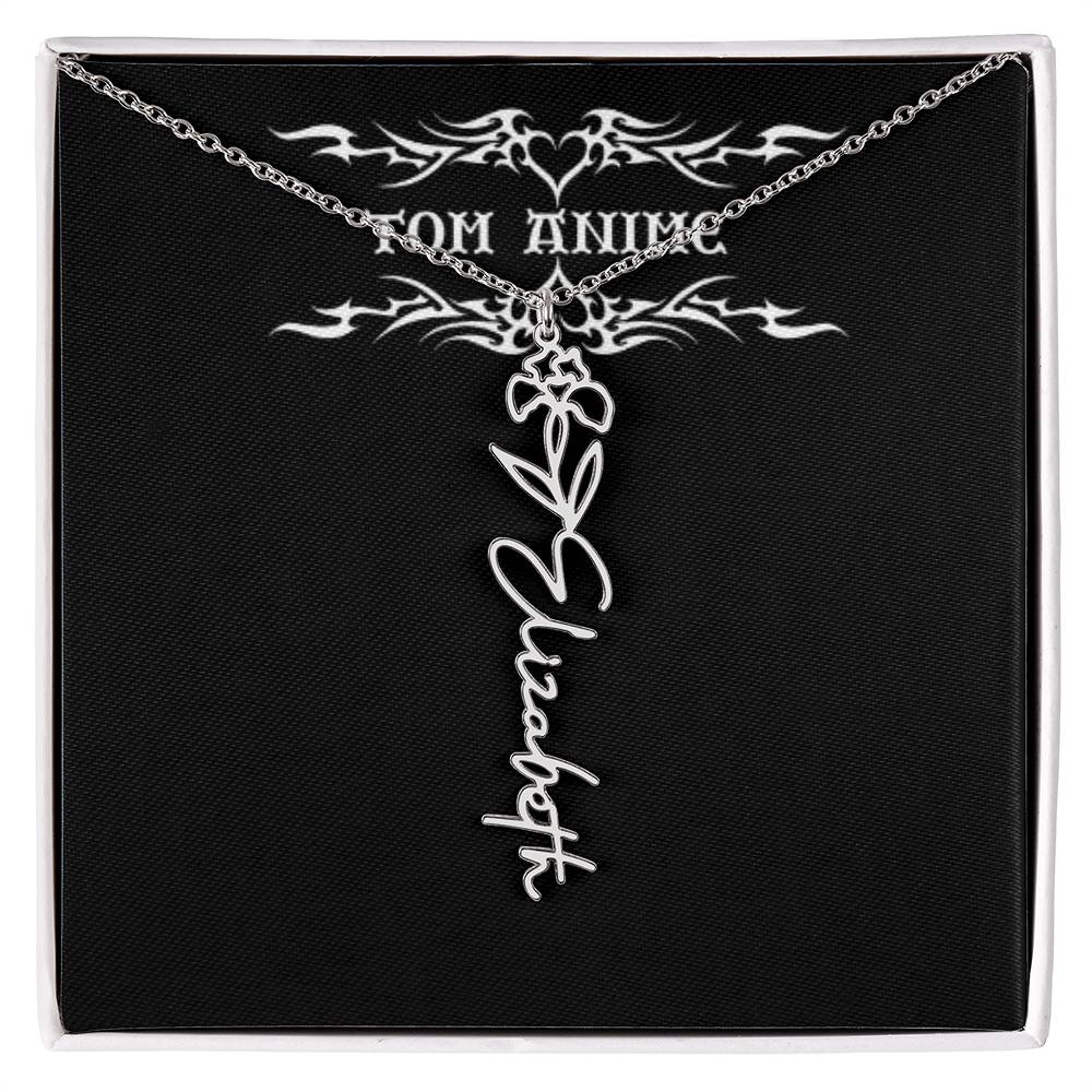 Tom Design Luxury Flower Name Necklace