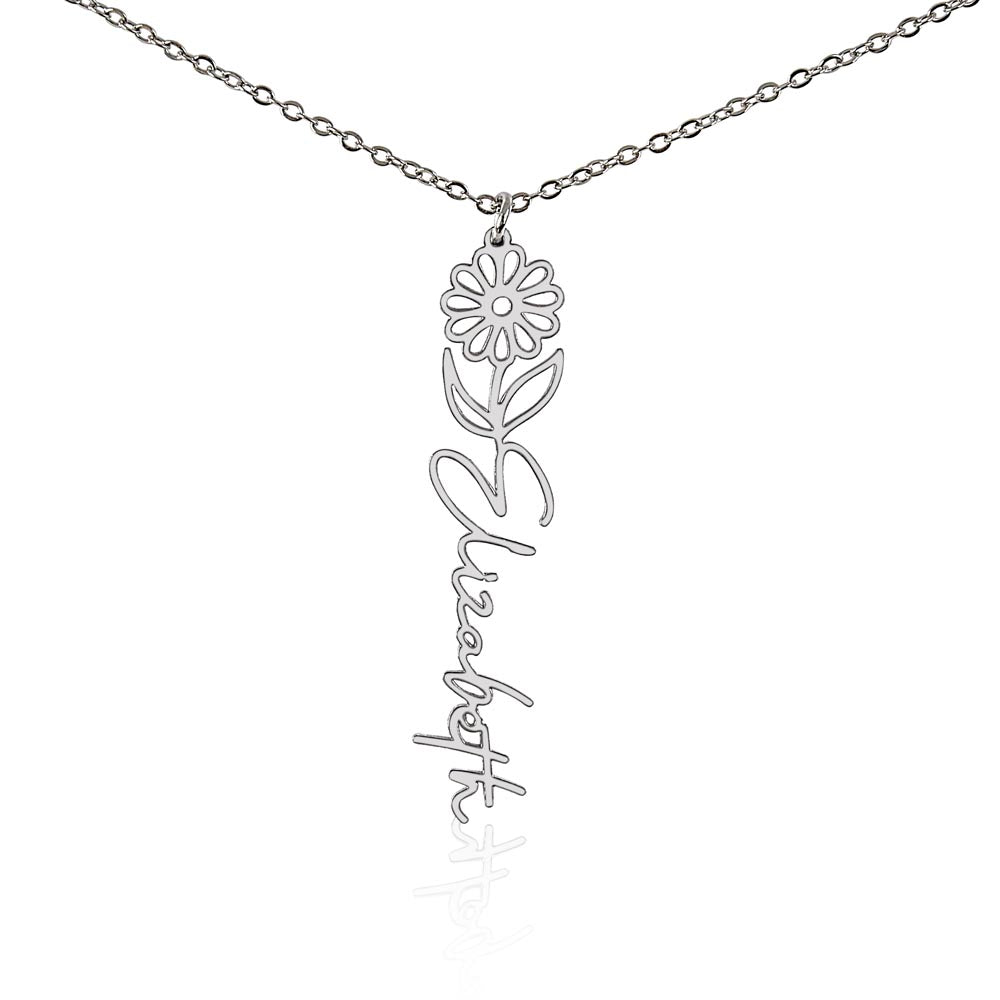 Tom Design Luxury Flower Name Necklace