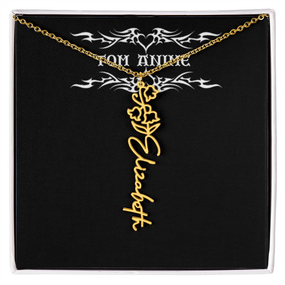 Tom Design Luxury Flower Name Necklace