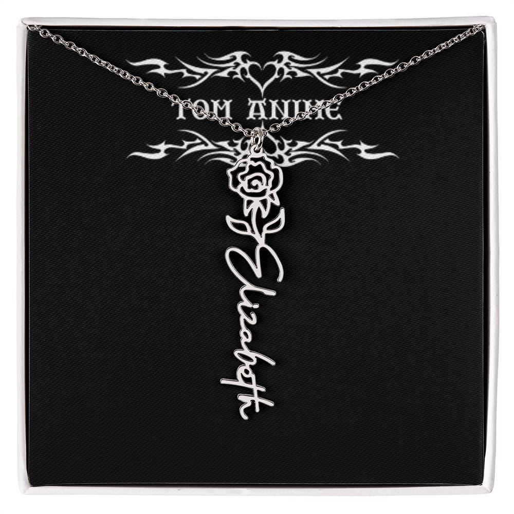 Tom Design Luxury Flower Name Necklace