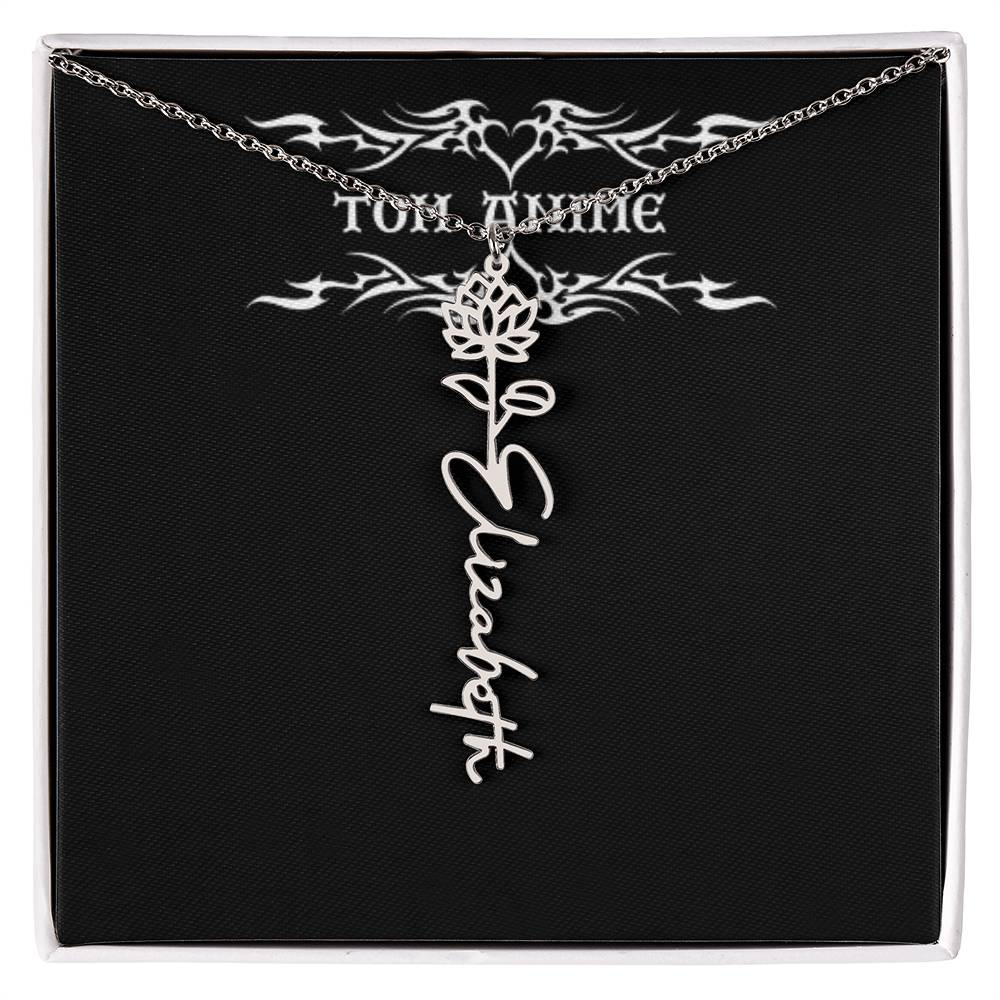 Tom Design Luxury Flower Name Necklace