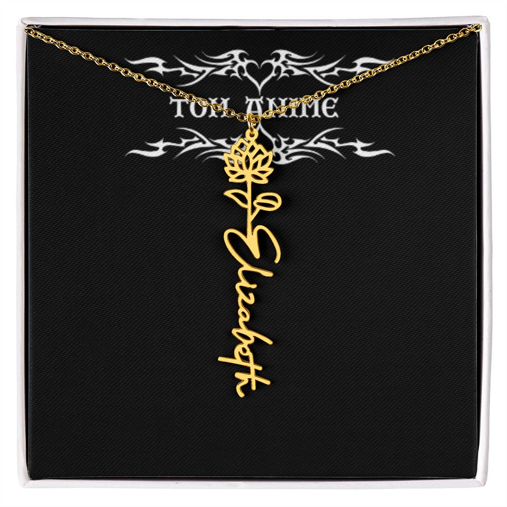 Tom Design Luxury Flower Name Necklace