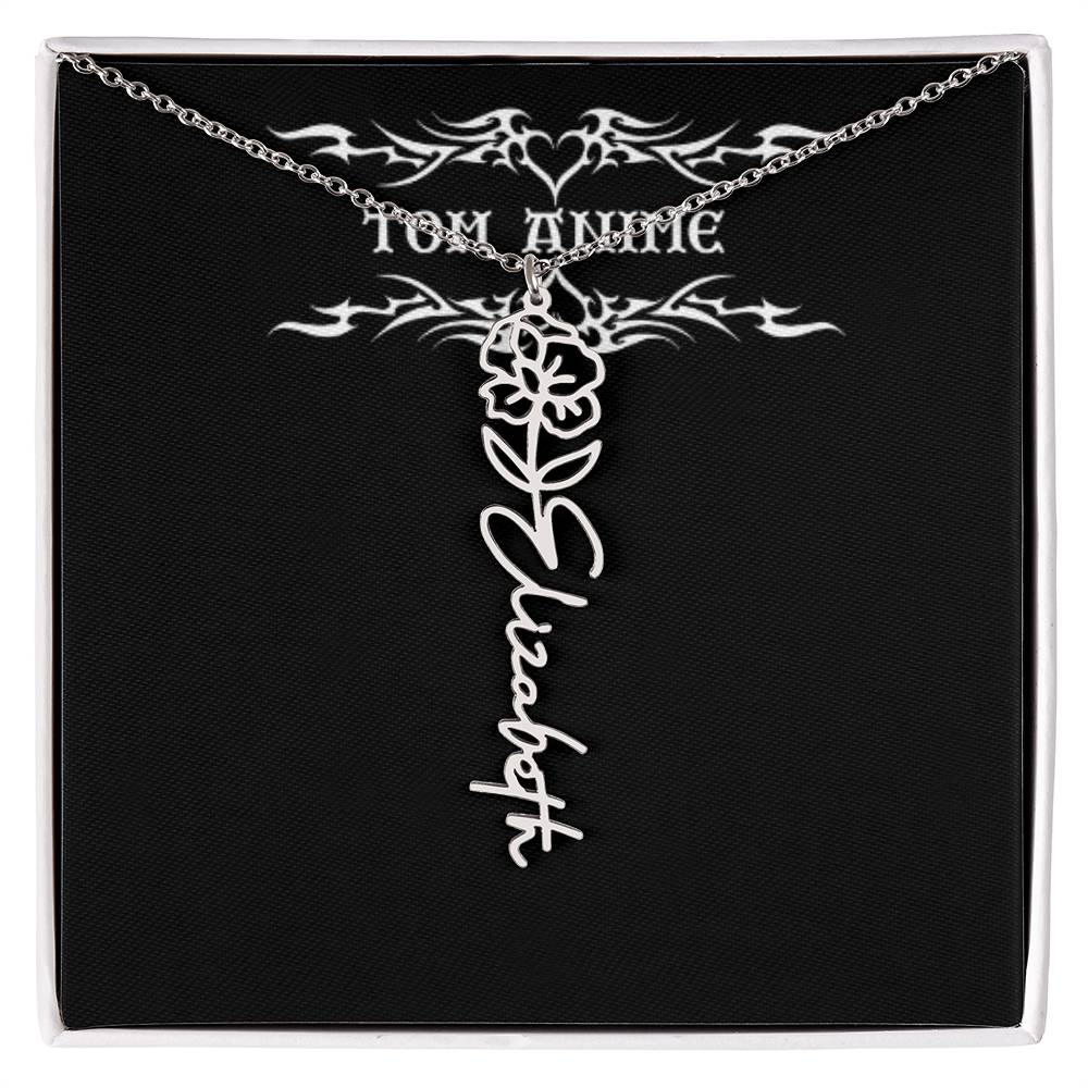 Tom Design Luxury Flower Name Necklace