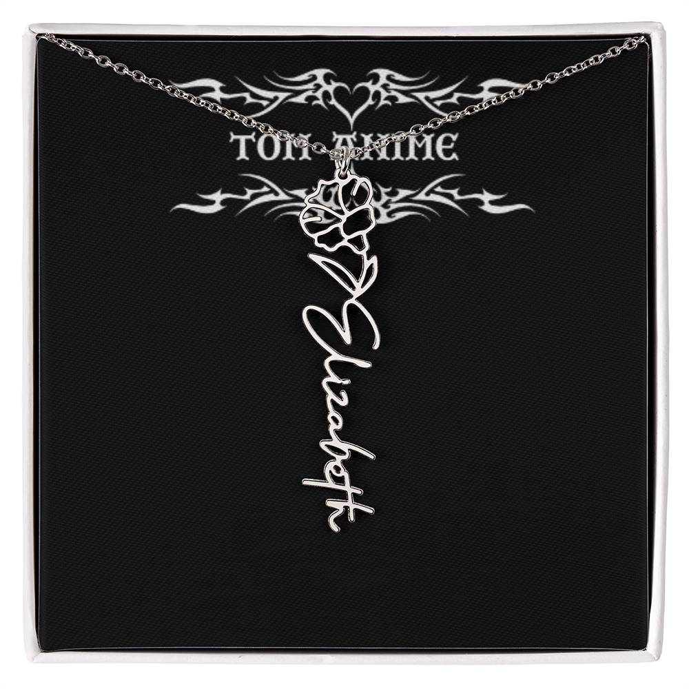 Tom Design Luxury Flower Name Necklace