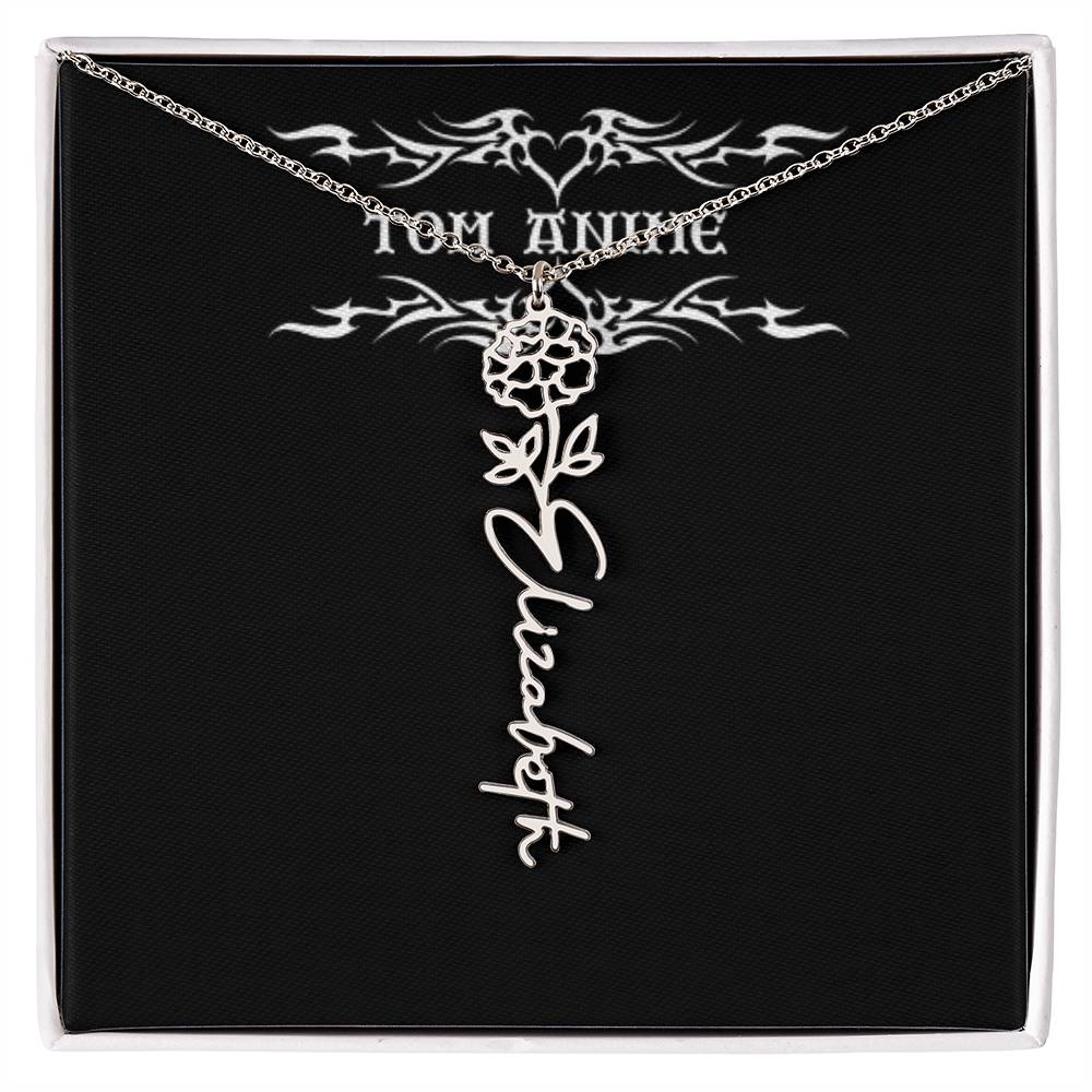 Tom Design Luxury Flower Name Necklace