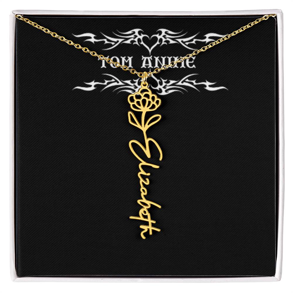 Tom Design Luxury Flower Name Necklace