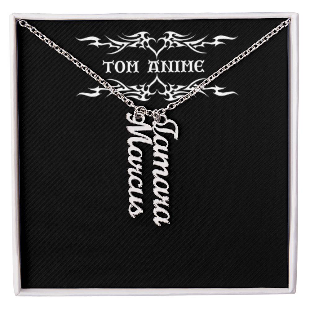 Tom Design Multi Vertical Name Necklace (w/MC)