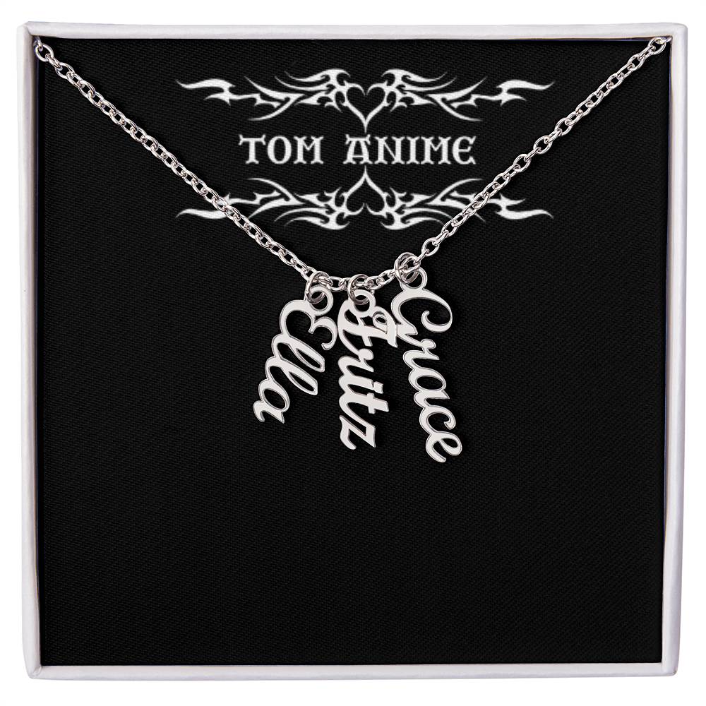 Tom Design Multi Vertical Name Necklace (w/MC)