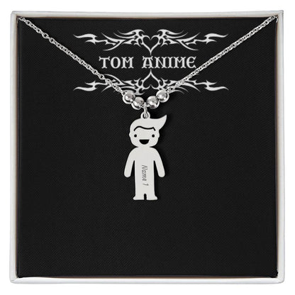 Tom Design Kid Charm Name Engraved Necklace