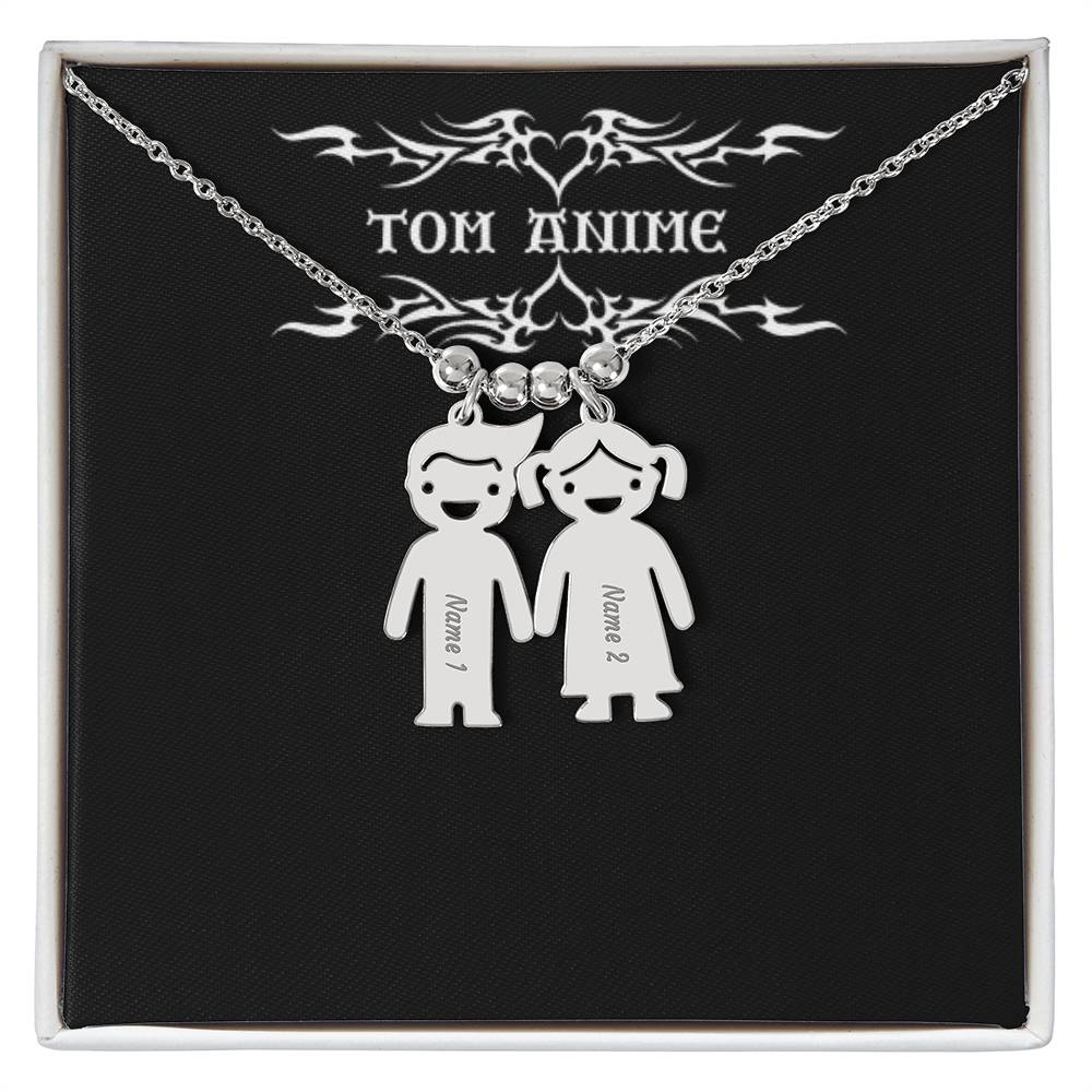 Tom Design Kid Charm Name Engraved Necklace