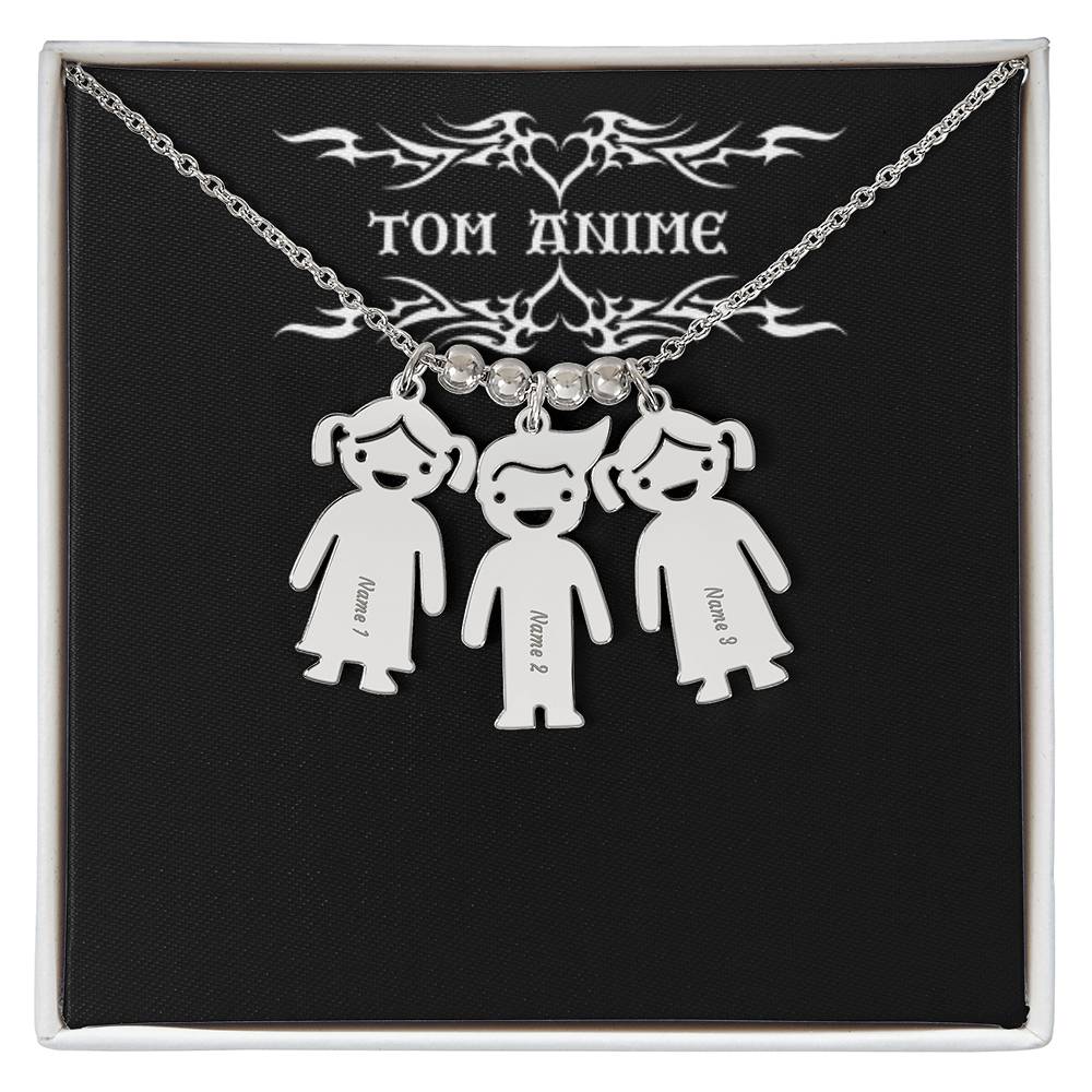 Tom Design Kid Charm Name Engraved Necklace