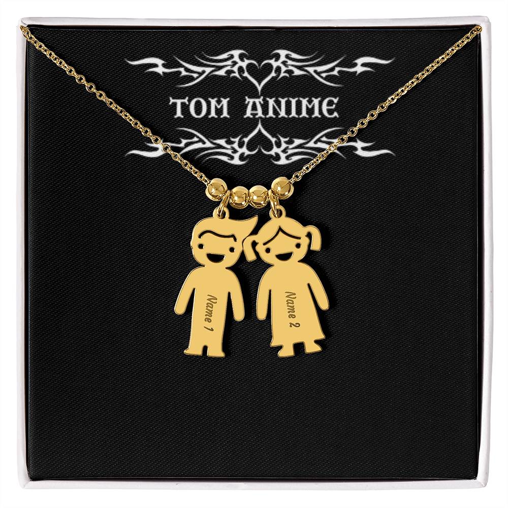 Tom Design Kid Charm Name Engraved Necklace