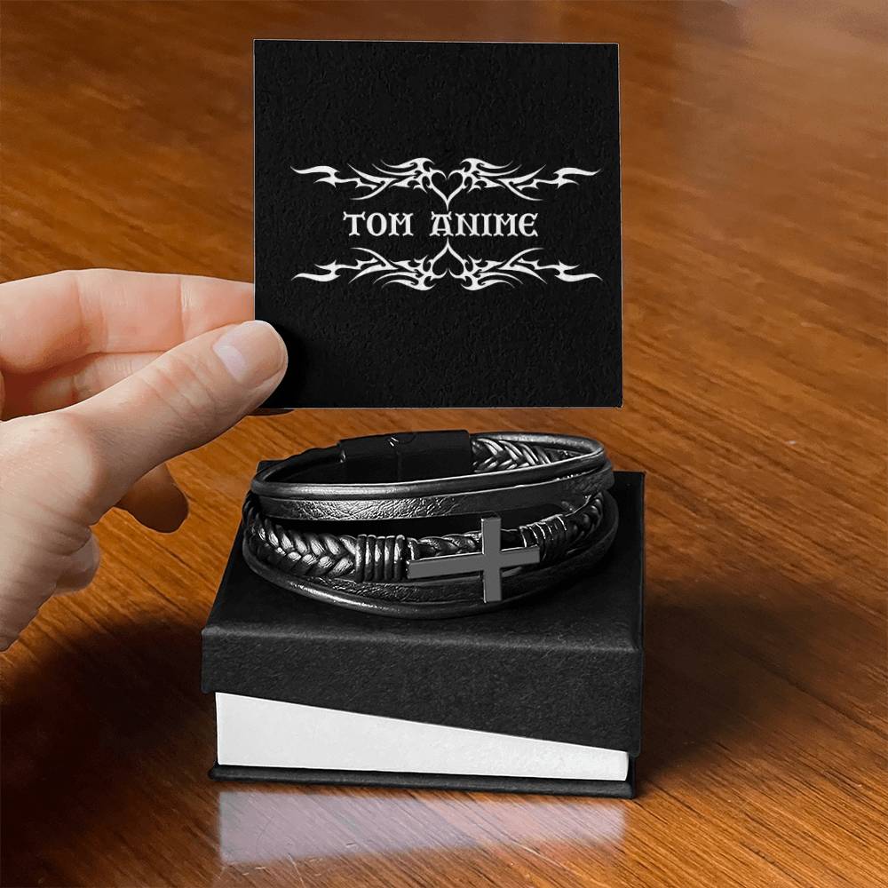 Tom Design Luxury Men's Cross Bracelet