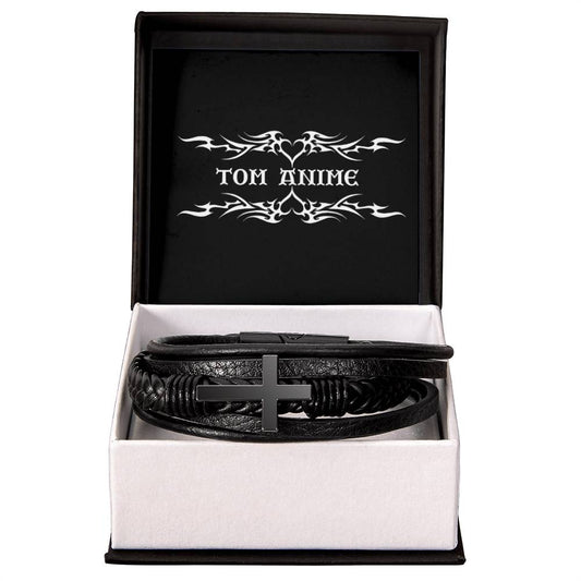 Tom Design Luxury Men's Cross Bracelet